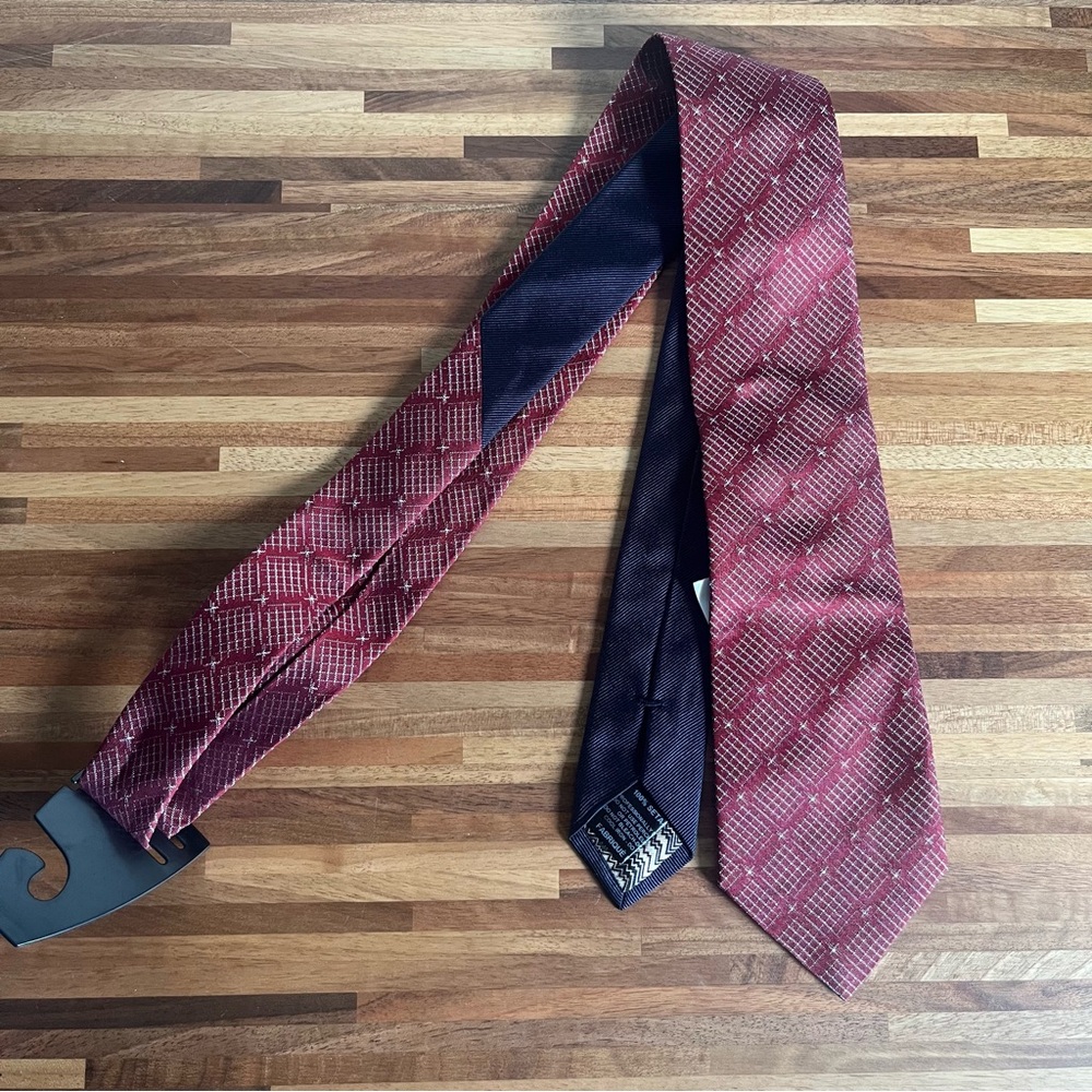 Missoni Burgundy and Silver Patterned Tie